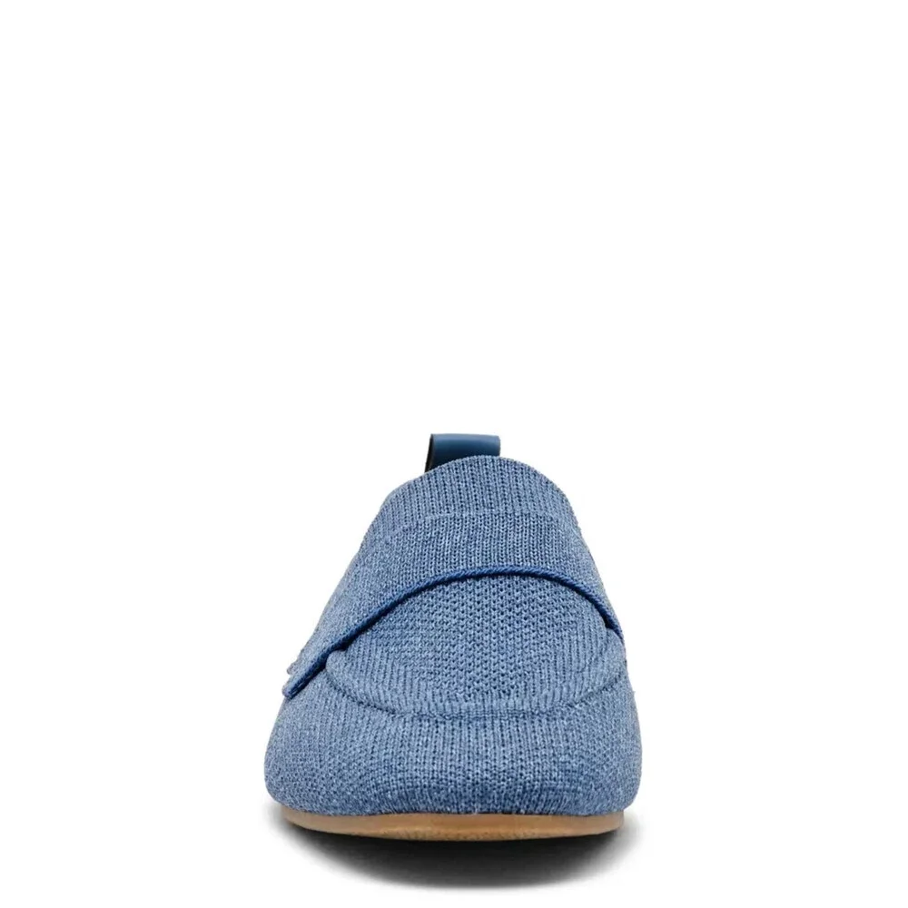 Anne Klein Talia Loafers Women's US 8 Blue Moc Toe Comfort Slip On Flats GAL1569